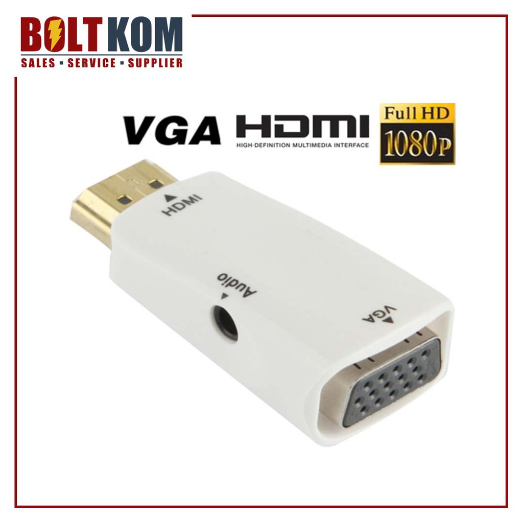 Jual Converter HDMI to VGA with Port Audio Full HD 1080p Indonesia