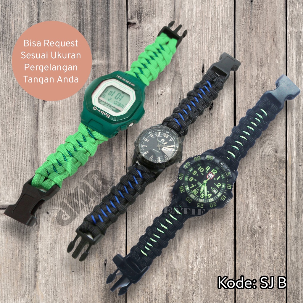 Jual Tali Strap Jam Tangan Premium Paracord Universal Custom Semua Jam