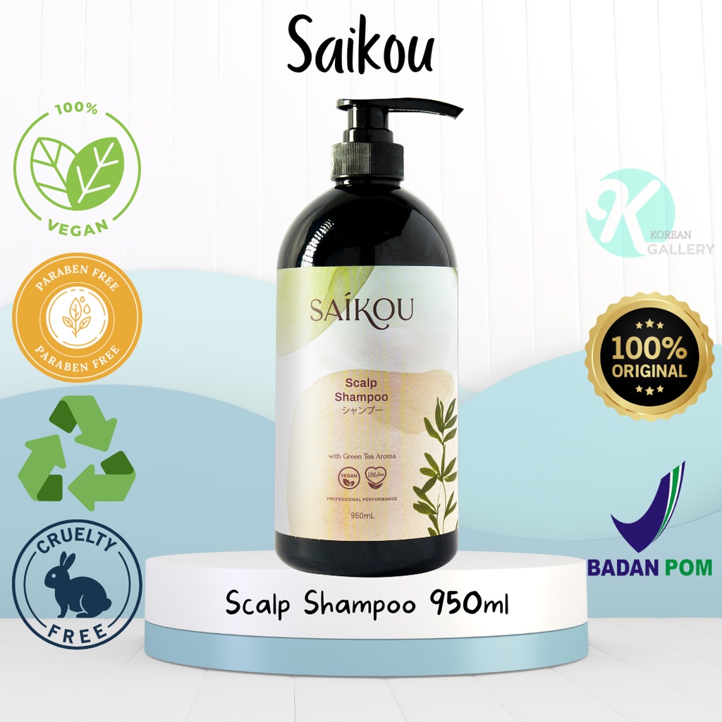 Jual Saikou Scalp Care with Green Tea Aroma Vegan Parabenfree Cruelty