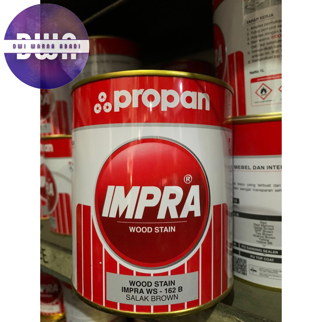 Jual IMPRA WS162 B SALAK BROWN CAT KAYU WOOD STAIN PROPAN 1L Shopee