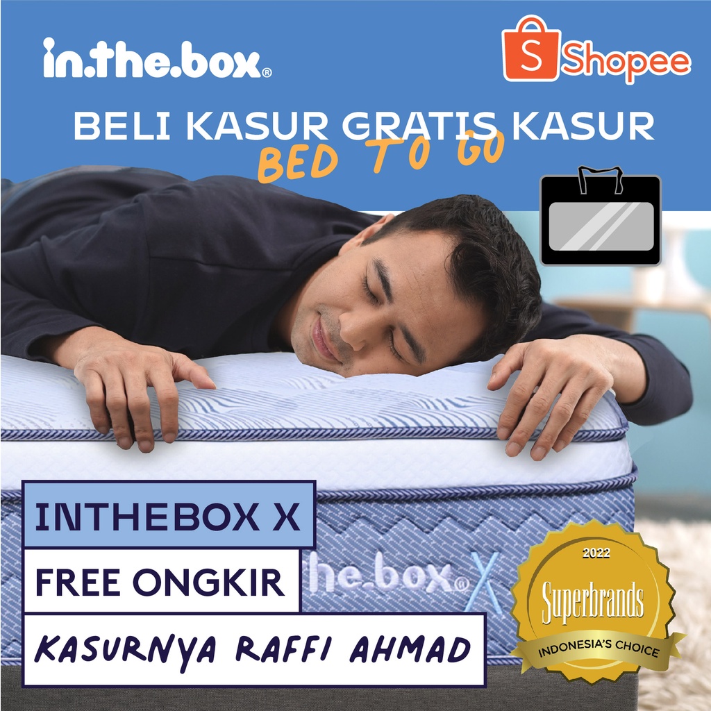 Jual [PROMO] INTHEBOX X (Plush Top) Kasur Spring Bed GRATIS Kasur Bed