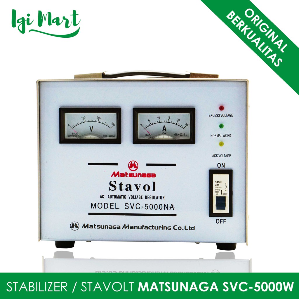 STABILIZER STAVOLT MATSUNAGA SVC5000W VOLTAGE / STAVOLT MTS SVC 5000