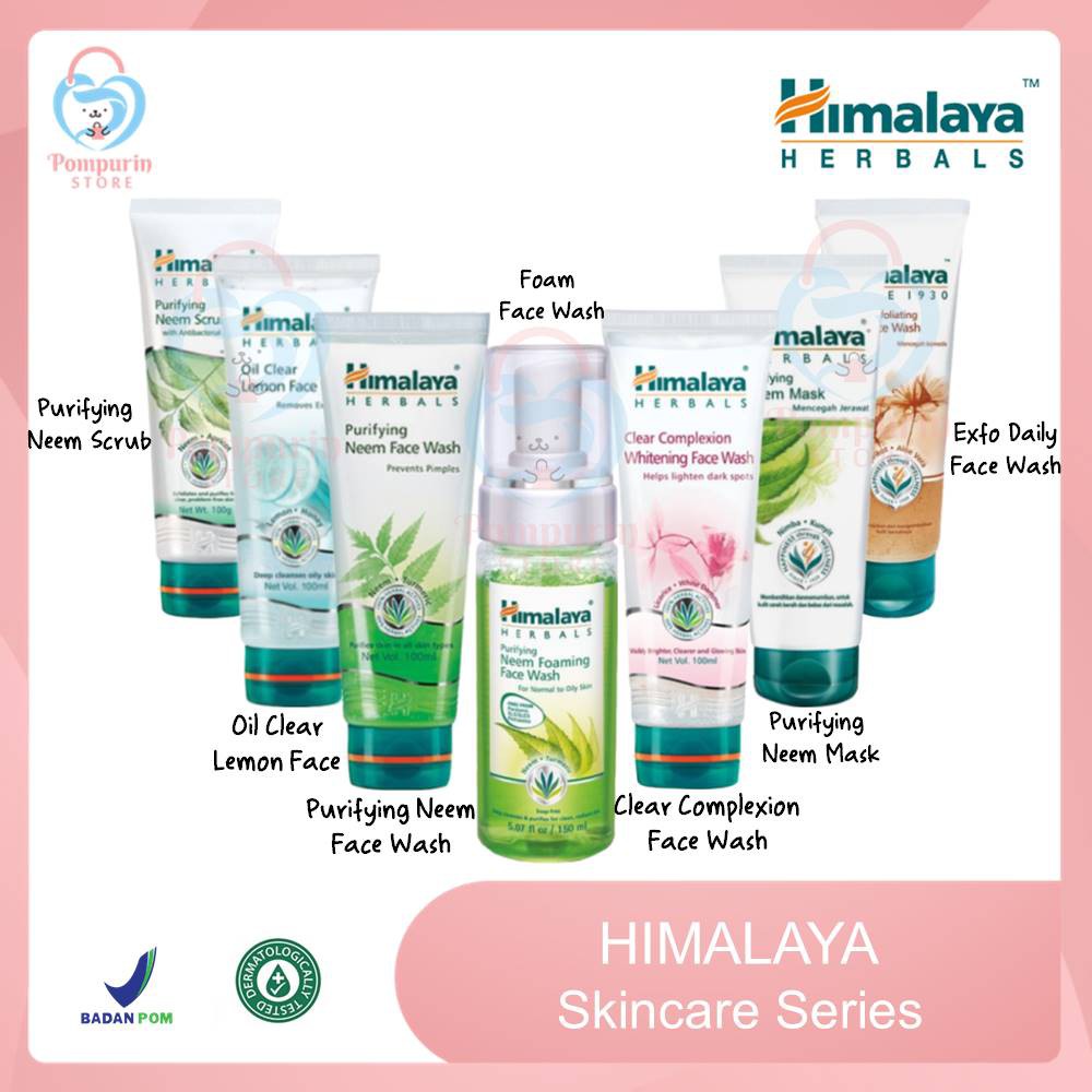 Jual Himalaya Skincare Series Purifying Neem Mask, Neem Face Wash, Neem