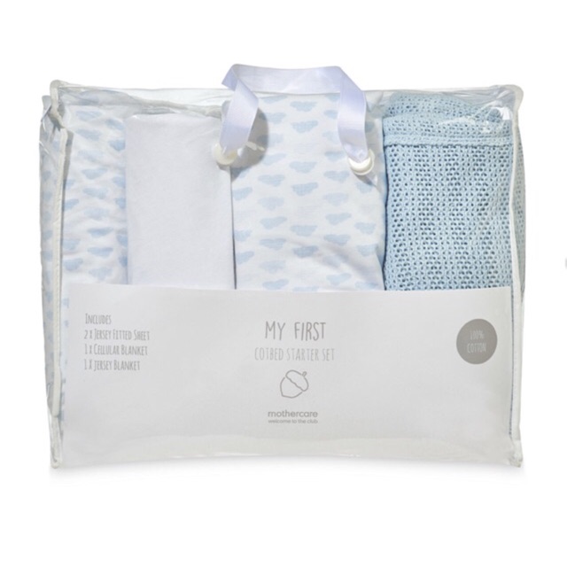 Jual Mothercare My First Cot Bed Starter Set Blue Shopee Indonesia