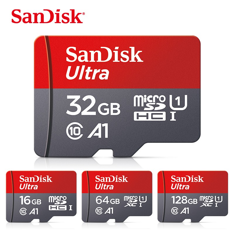 Jual ☞﹊❀Sandisk Micro Sd Card A1 Memory Card Ultra C10 100Mb/S 16Gb 32Gb 64Gb 128Gb 256Gb Uhs 1 Tf Card F | Shopee Indonesia