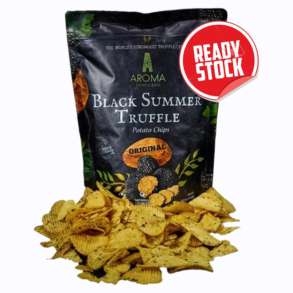 Jual AROMA Black Summer Truffle Potato Chips ORI 100 Gr (Singapore