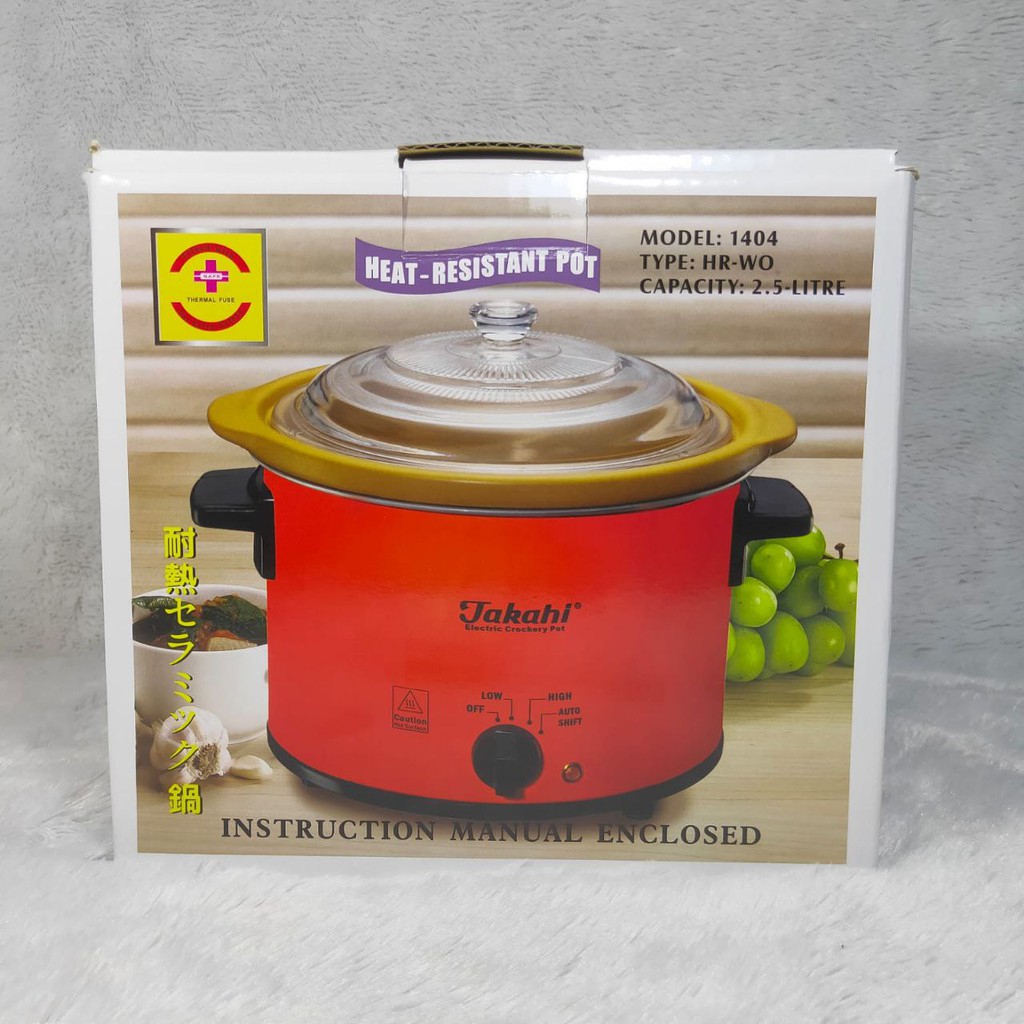Jual Takahi Slow Cooker 2.5 Liter Red PERALATAN MASAK TAKAHI slow