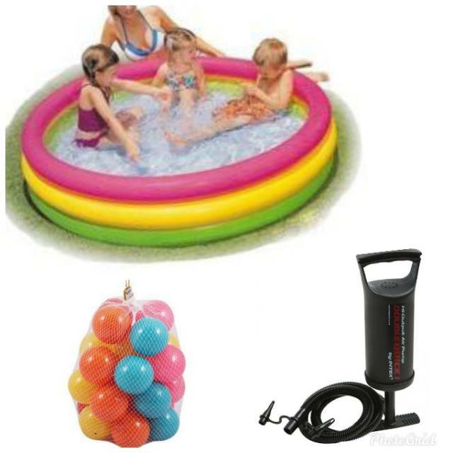 Kolam Renang Anak Pelangi BESAR 147x33 cm INTEX Sunset