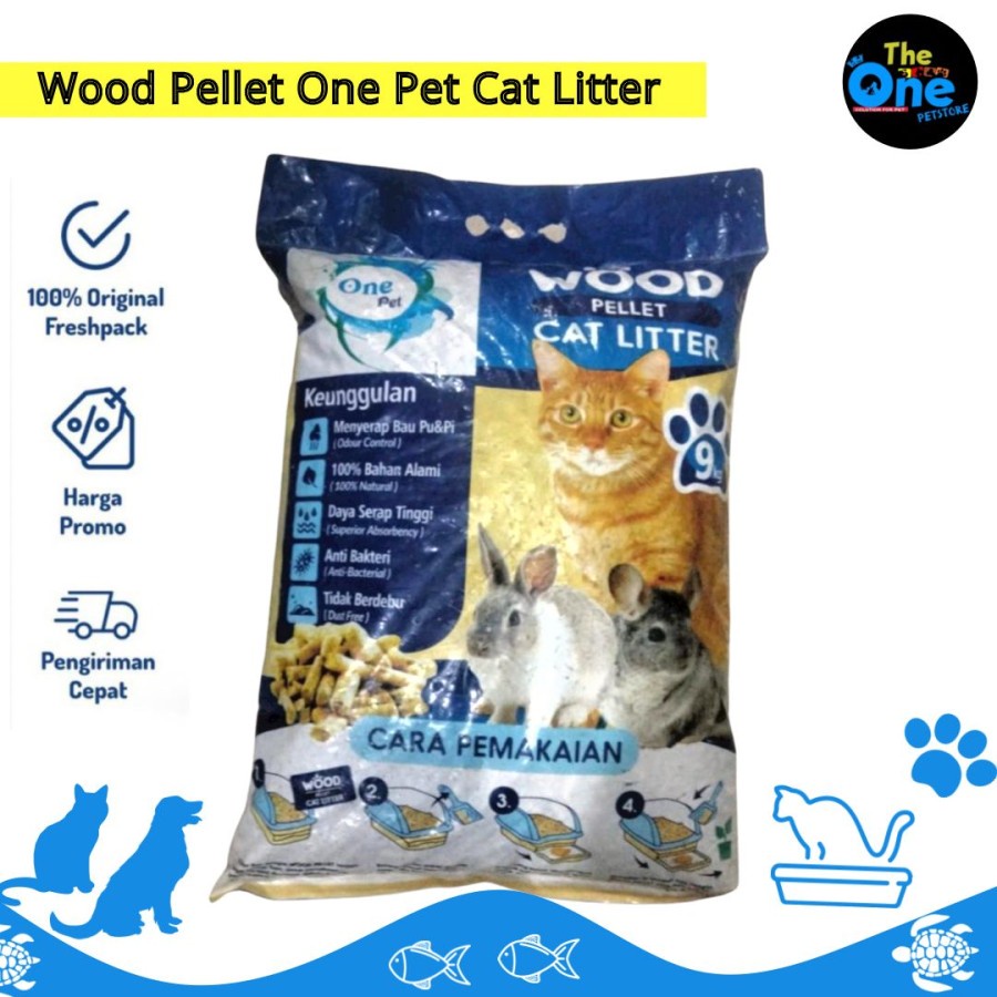 Jual Wood pelet Pellet One Wood Pelet Cat Litterserbuk kayu 10kg