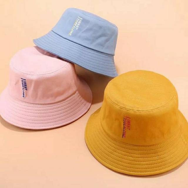 Topi bucket korea kpop fisherman pria wanita Shopee