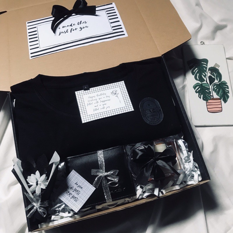 GIFT BOX COWO BLACK SERIES HAMPERS PRIA KADO HADIAH FOR