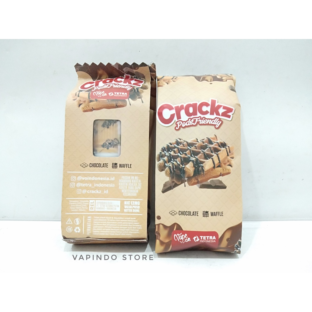 Jual SALT CRACKZ V4 CHOCO WAFFLE PODS FRIENDLY 30ML 12MG BY VAPE ON