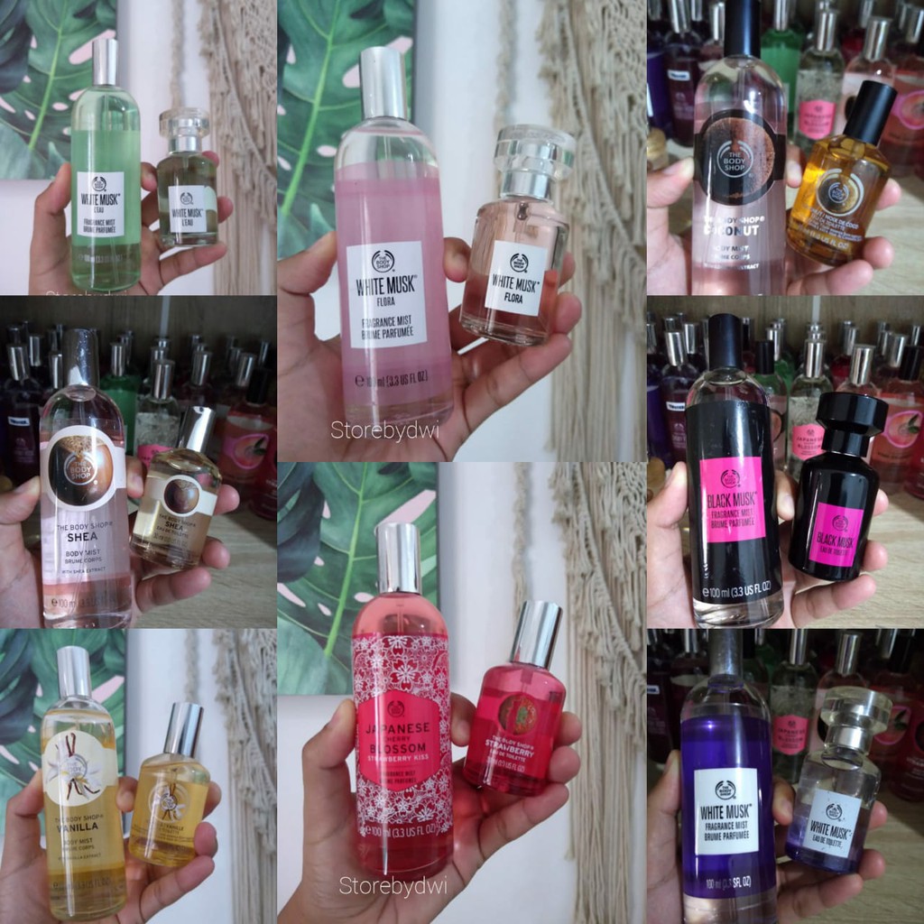Jual BODY MIST DAN EDT 30ml PARFUM THE BODY SHOP REJECT PAKETAN