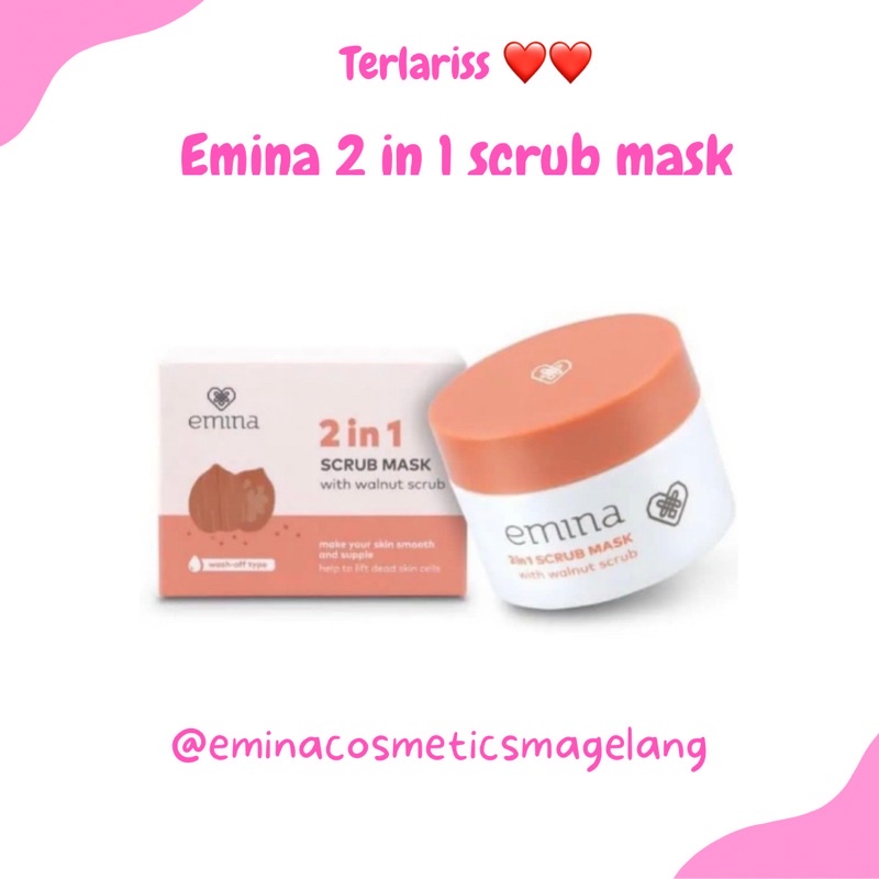 Jual EMINA 2in1 scrub mask All in 1 scrub dan masker Shopee Indonesia