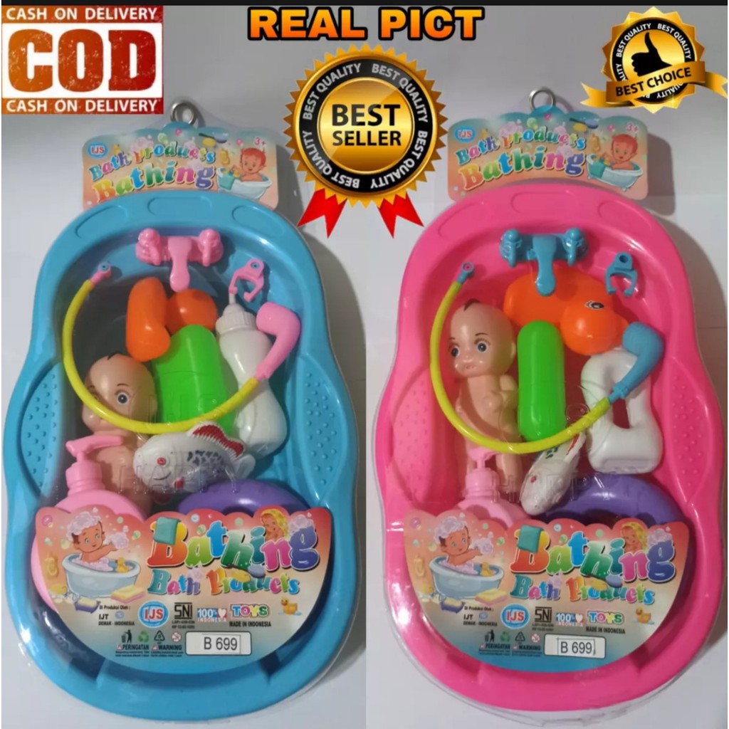 Jual 1 Set Mainan Anak Perempuan Tempat Mandi Bayi | Baby Bathtube B 699 | Shopee Indonesia