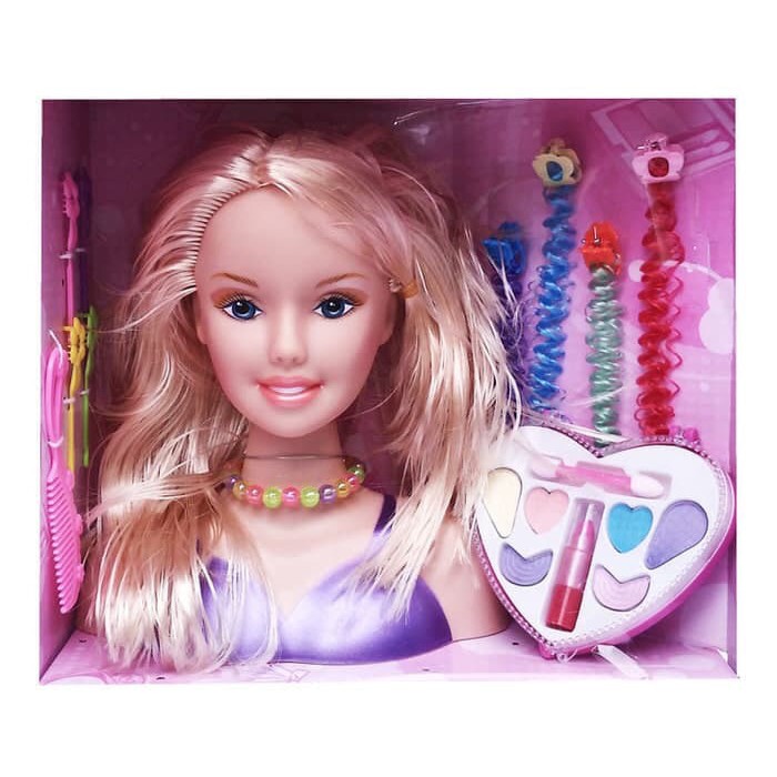 Jual Vj177 Mainan Anak Kepala Barbie Hair Vogue Salon Rambut Make Up Girl Boneka | Shopee Indonesia