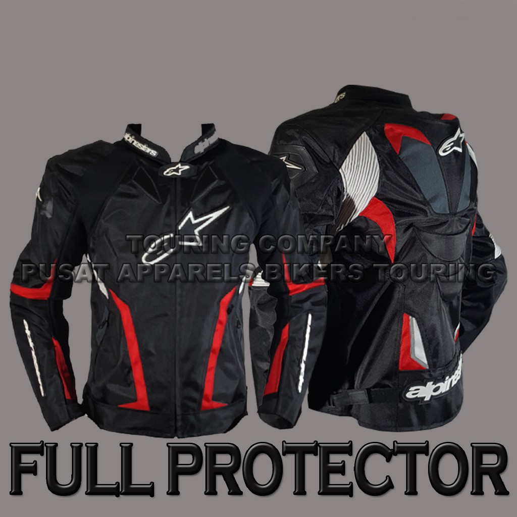 Jual Jaket Motor Touring Alpin / Jaket Touring Full Protector / Jaket Balap / Jaket Bikers / R1 Merah | Shopee Indonesia