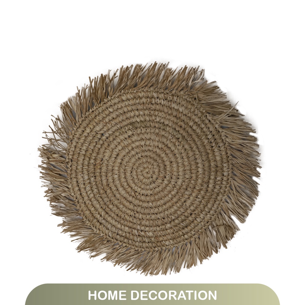 Jual Alas piring anyaman sisal natural SIsal Placemat Shopee Indonesia