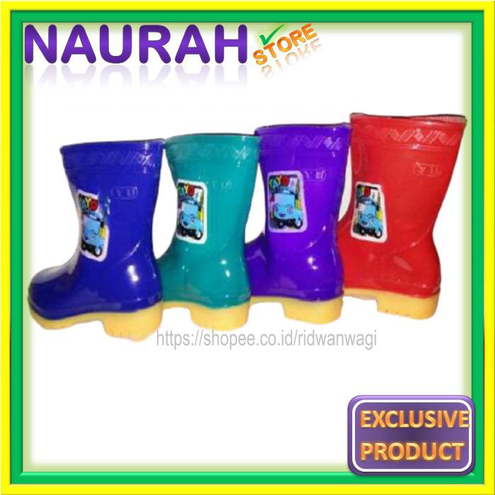 Sepatu Boot Anak Import Warna Karakter Kartun Karet Jelly Lucu Keren