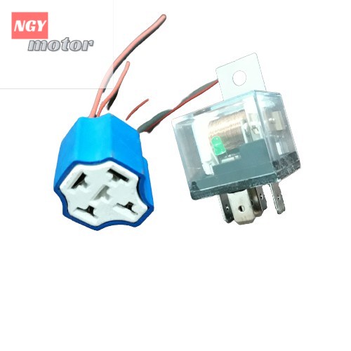 Jual RELAY LAMPU KLAKSON + SOCKET / SOKET KAKI 4 Shopee Indonesia