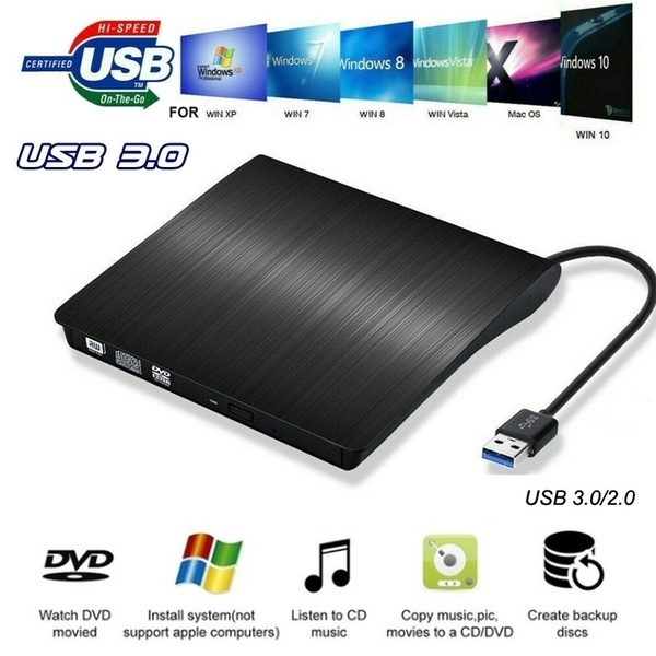 Jual Portable Usb High Speed External Cd Dvd Drive 4K 3D Blu Ray Player Writer | Shopee Indonesia