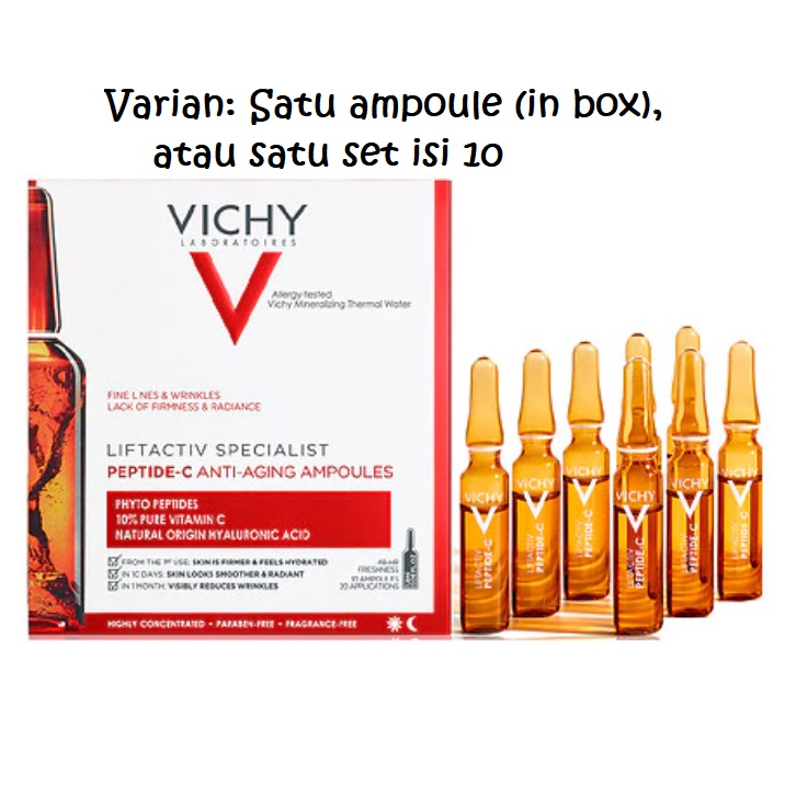 Jual Vichy Liftactiv Peptide-C Ampoule Serum Peptide Vitamin C Hyaluronic | Shopee Indonesia