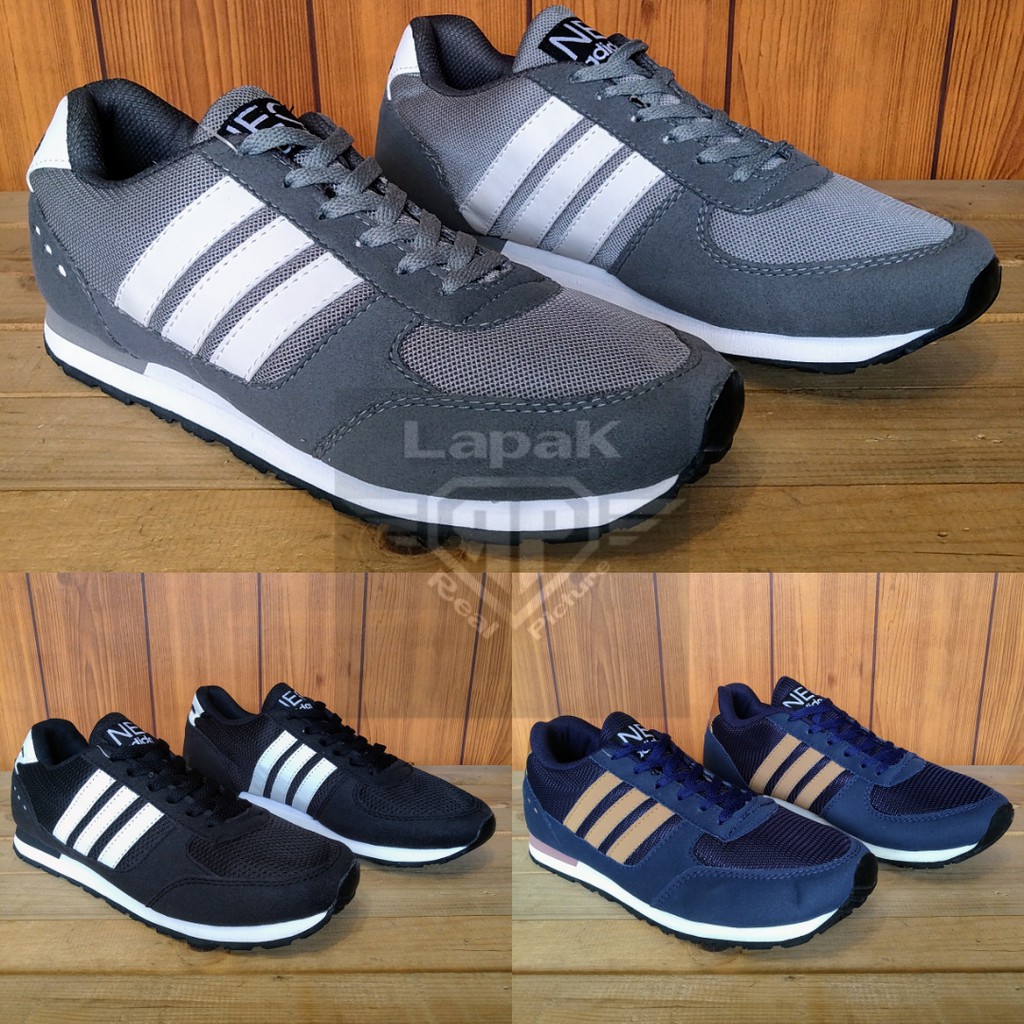 Sepatu Adidas Neo City Racer V Sneakers Kasual Sport Pria Wanita Shopee Indonesia