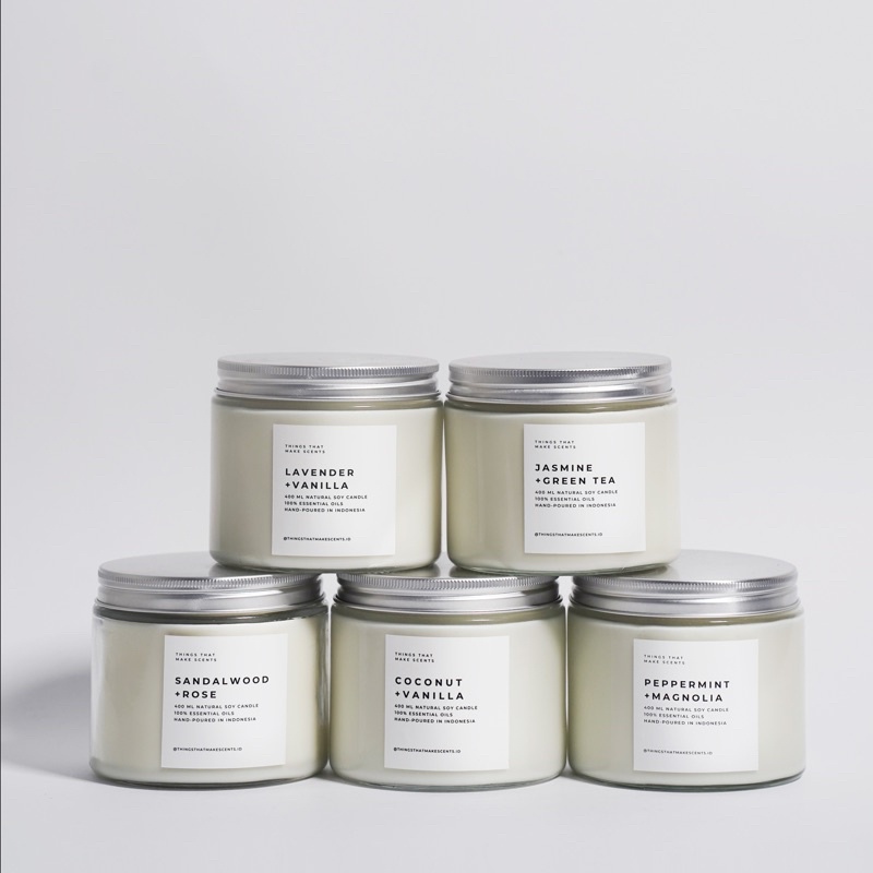 Jual Scented Candle 400 ml Premium Soy Wax Candles