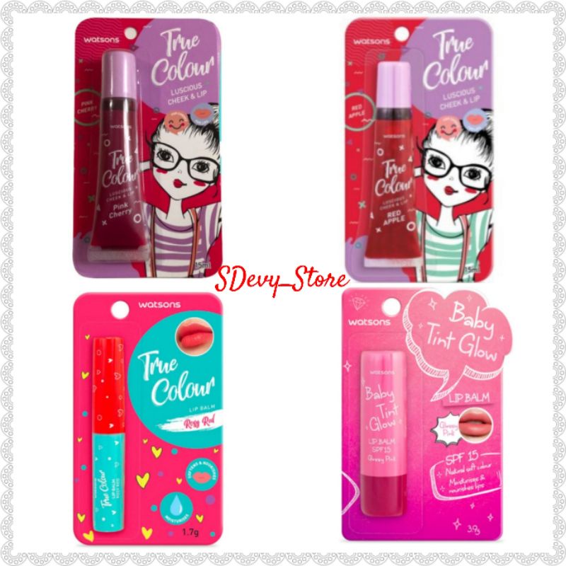Jual Watsons True Colour Lip Balm Rosy Red Watsons Fruity Lip Balm