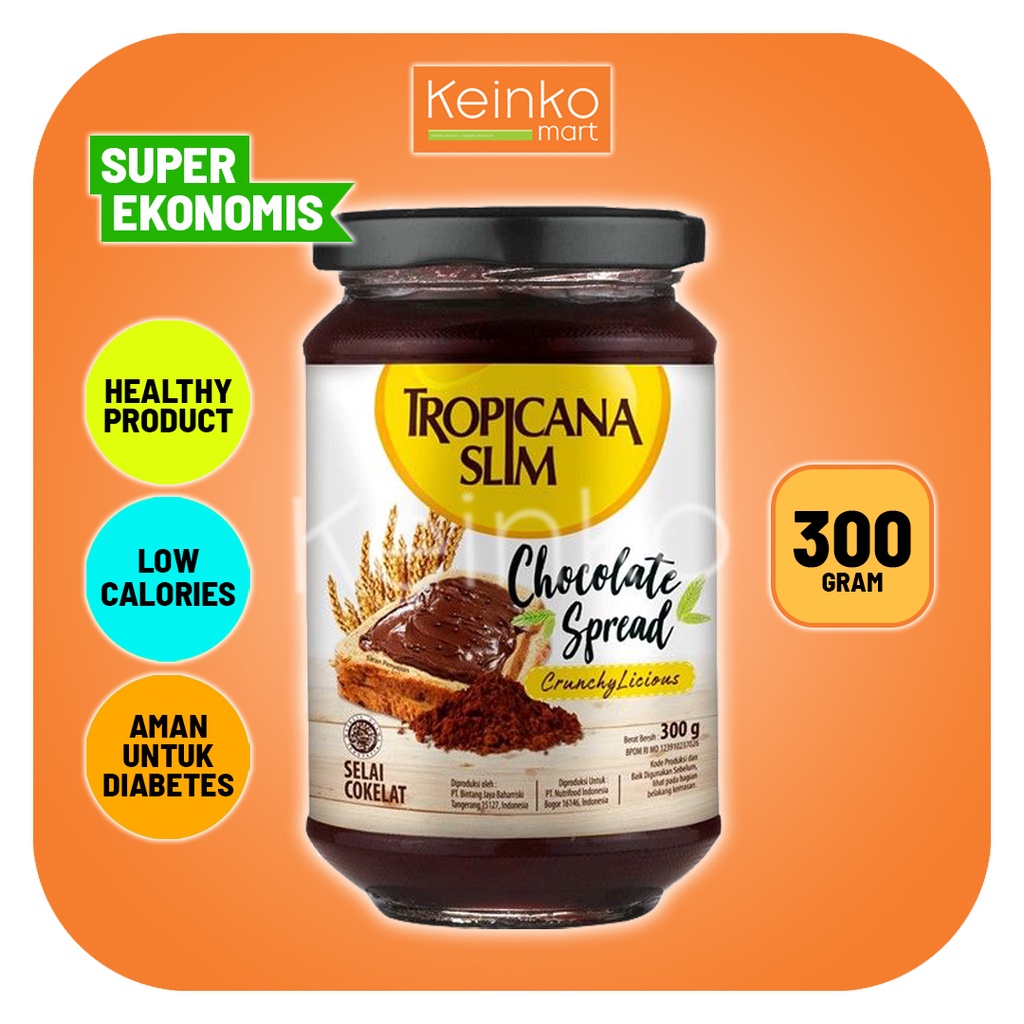 Jual Tropicana Slim Chocolate Spread 300G - Selai Cokelat Aman Untuk Diabetes - Tanpa Gula Pasir - Ready! | Shopee Indonesia
