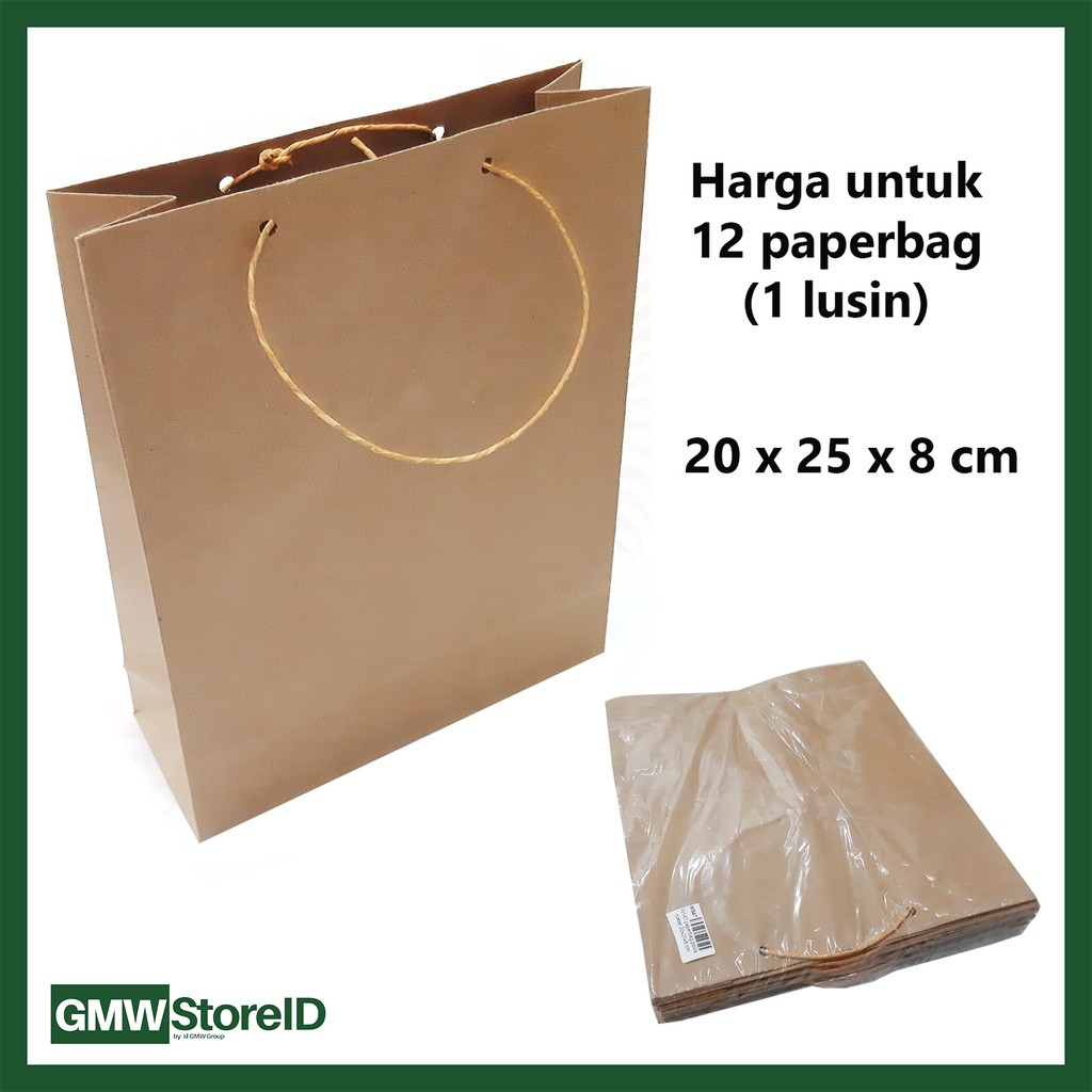 Jual Paperbag Ukuran 17,20,25,30 Cm Coklat Polos Souvenir Goodie Bag Tas Kertas Paper Bag Murah | Shopee Indonesia