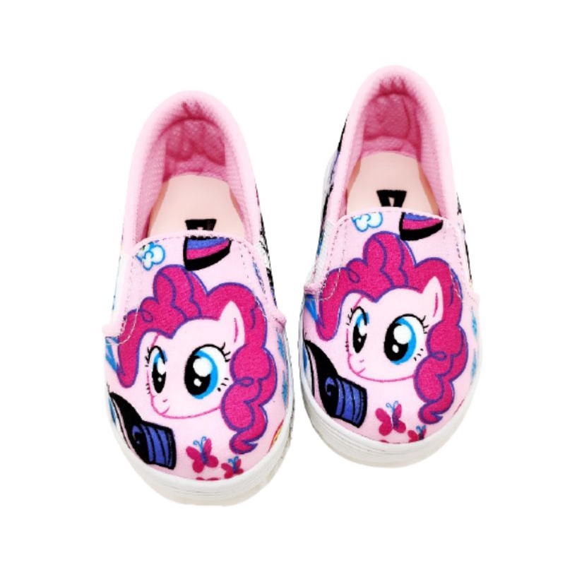 Sepatu Anak Perempuan Model Slip On Karakter Kuda Poni Pink Family