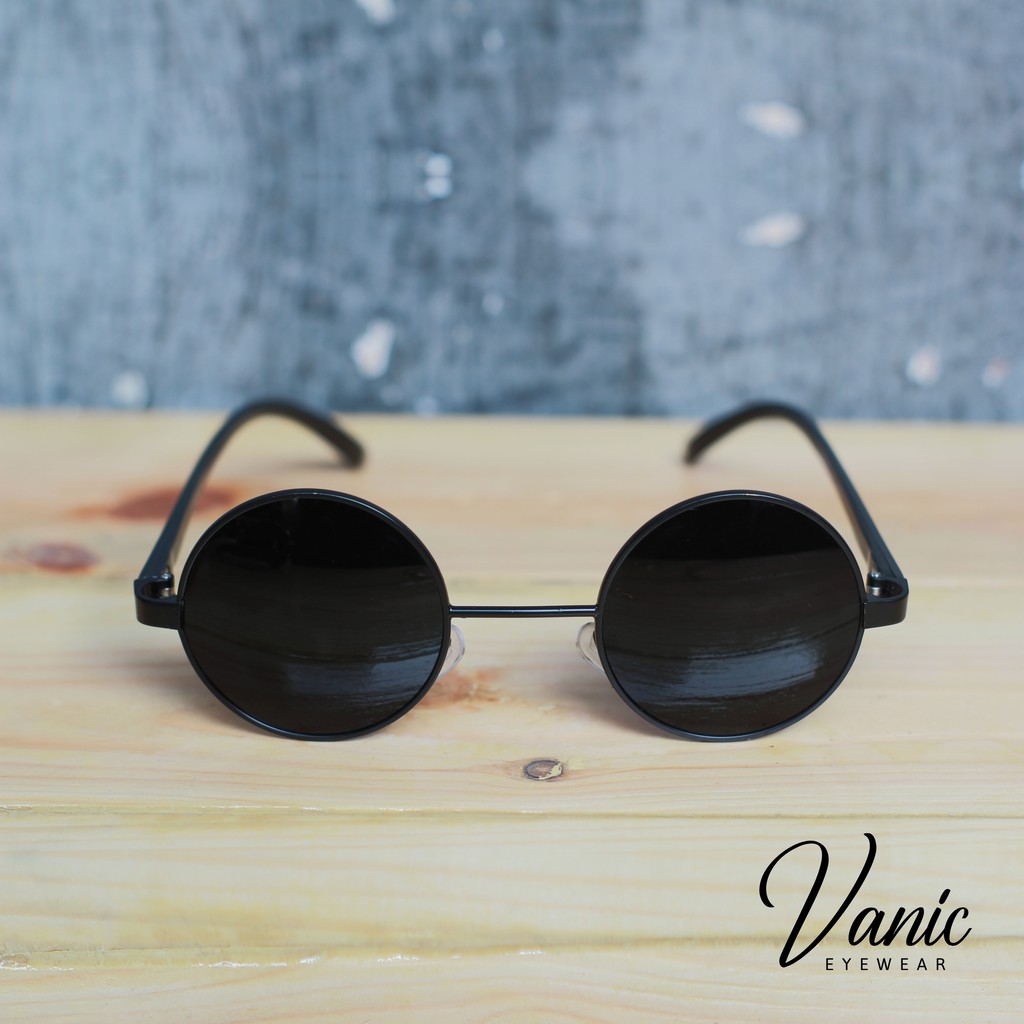 Kacamata HItam Bulat Boboho Jhon Lenon Shopee Indonesia