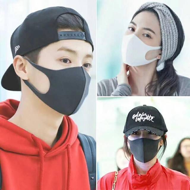 Masker Mulut Polos ala artis K-POP, PETTY MASK !! | Shopee Indonesia
