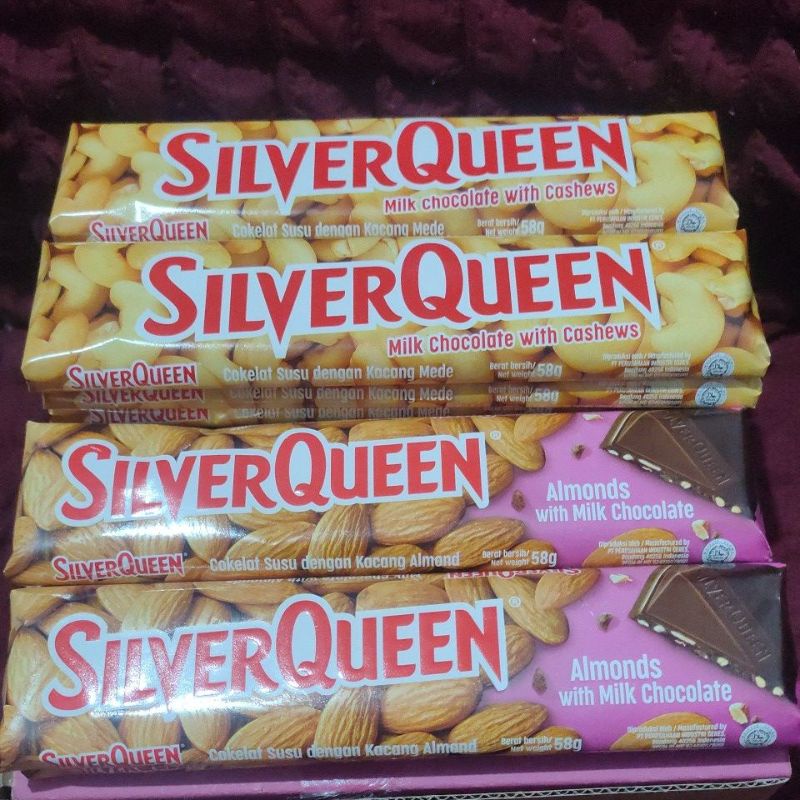 Jual Silverqueen 58Gr Variant Cashew/Almond(Harga Per 1 Pcs Ya Sist/Gan) | Shopee Indonesia
