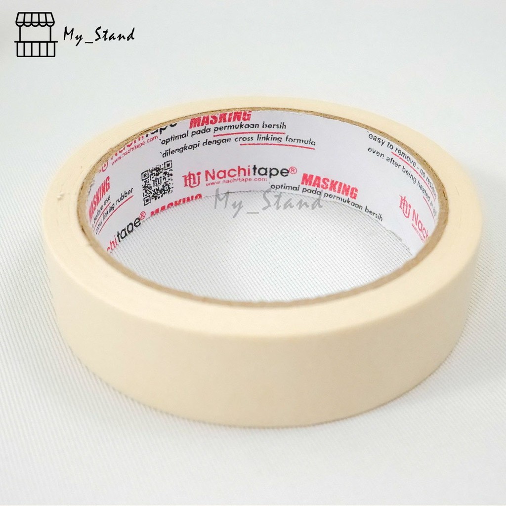 Jual Lakban Kertas / Masking Tape Nachi Lebar 1 inch (24 mm) panjang 20