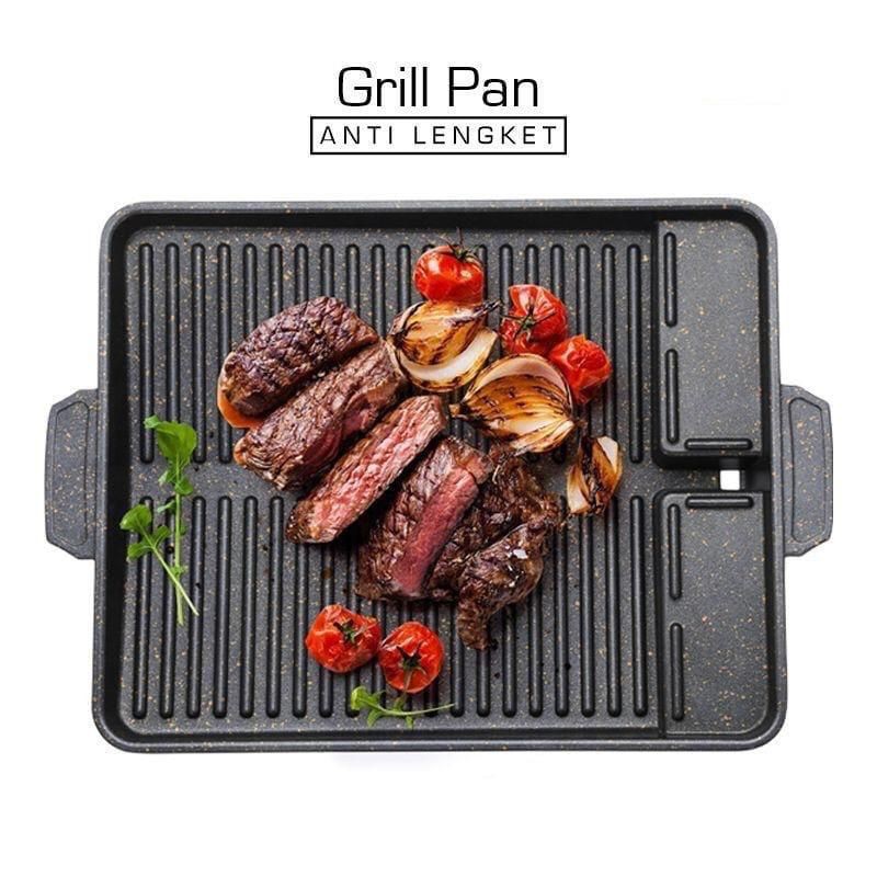 grill pan bbq panggangan anti lengket korea Shopee Indonesia