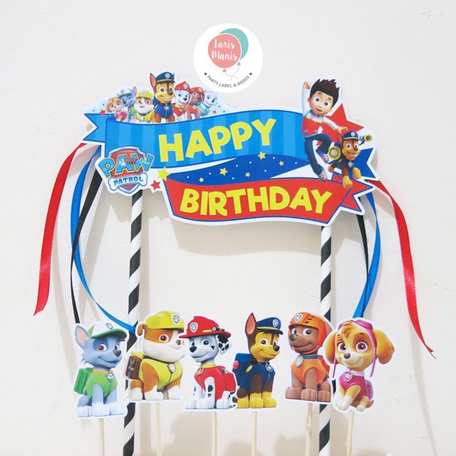 Cake Topper Hiasan Kue Ulang Tahun Paw Patrol Shopee Indonesia