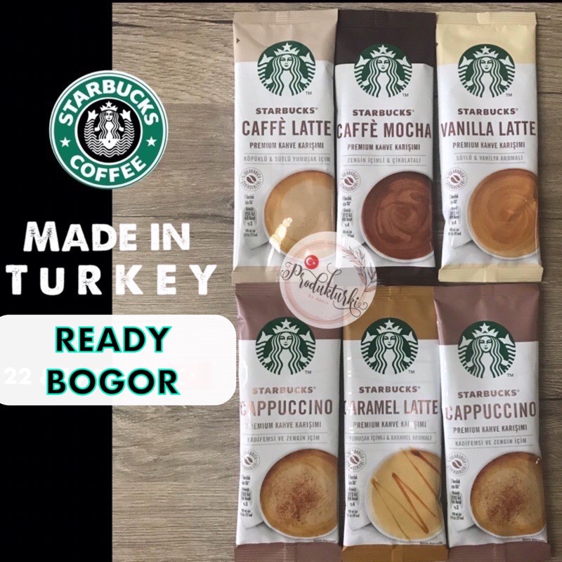 STARBUCKS SACHET STARBUCKS PREMIUM INSTANT COFFEE TURKEY KOPI