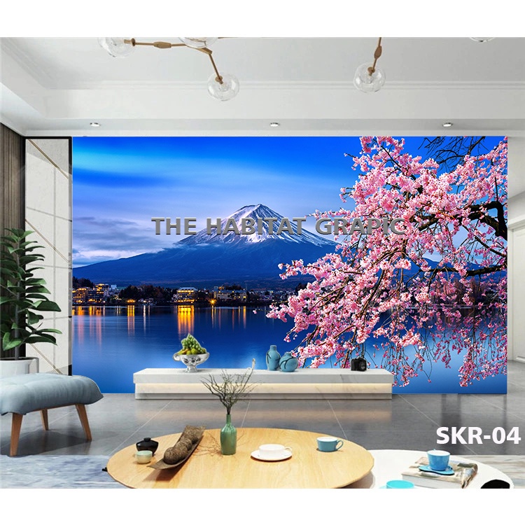 Jual Wallpaper dinding sakura wallpaper stiker dinding bunga sakura