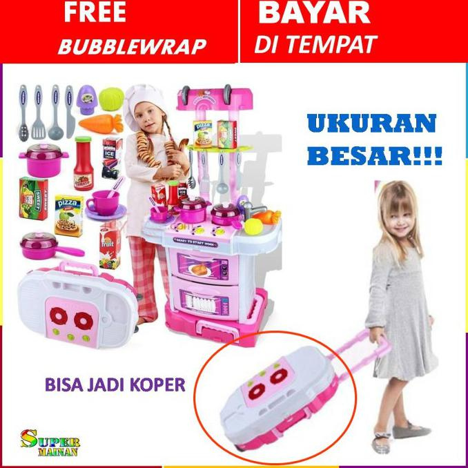 Jual Mainan Anak Perempuan Masak Masakan Kitchen Set Pink Besar Jumbo Murah | Shopee Indonesia