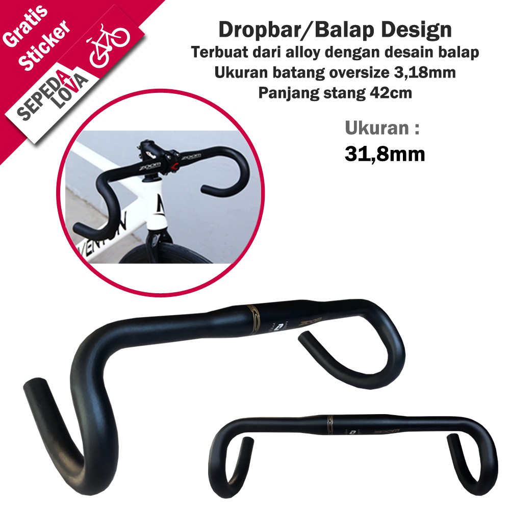 Jual Handlebar Ruta Atau Stang Sepeda Balap Zoom Oversize | Shopee Indonesia