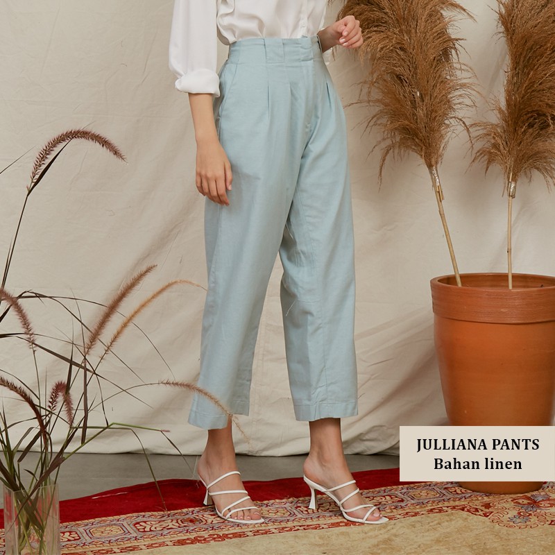 Julliana Pants celana Linen Oxford Shopee Indonesia