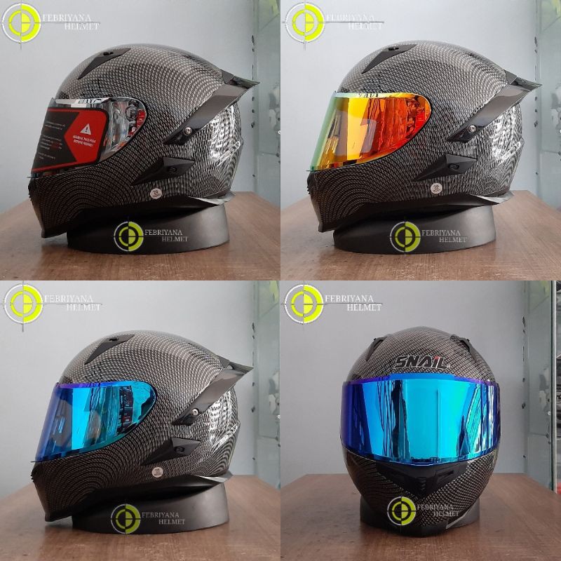 Jual HELM SNAIL FFS1 MOTIF CARBON GLOSSY Shopee Indonesia
