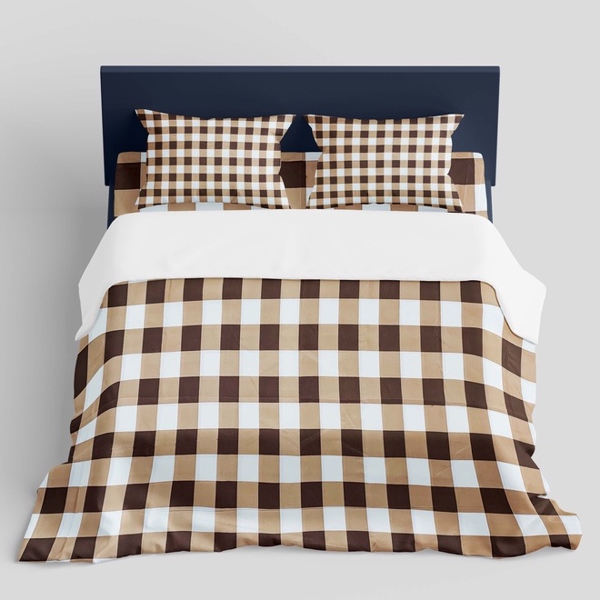 Jual Sprei Dyanoer Motif Kotak Coklat | Shopee Indonesia