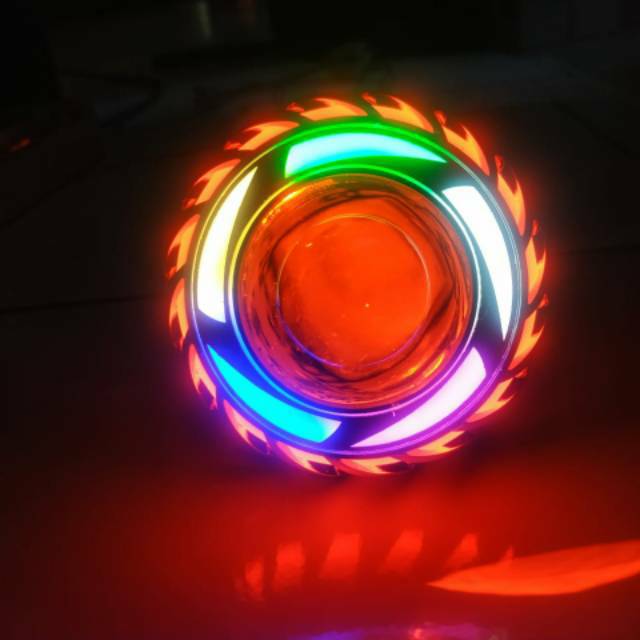 Xvf 156 L105 Lampu Projie Proji Led Spiral Kipas Rainbow Motor