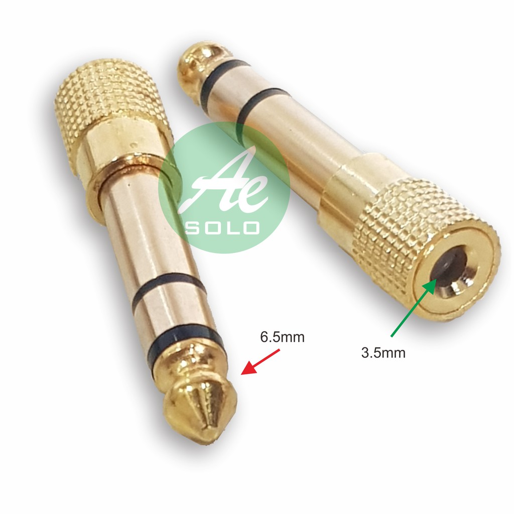 Jual Audio Jack 3.5 To 6.5 Mm Converter Konverter Connector Adapter