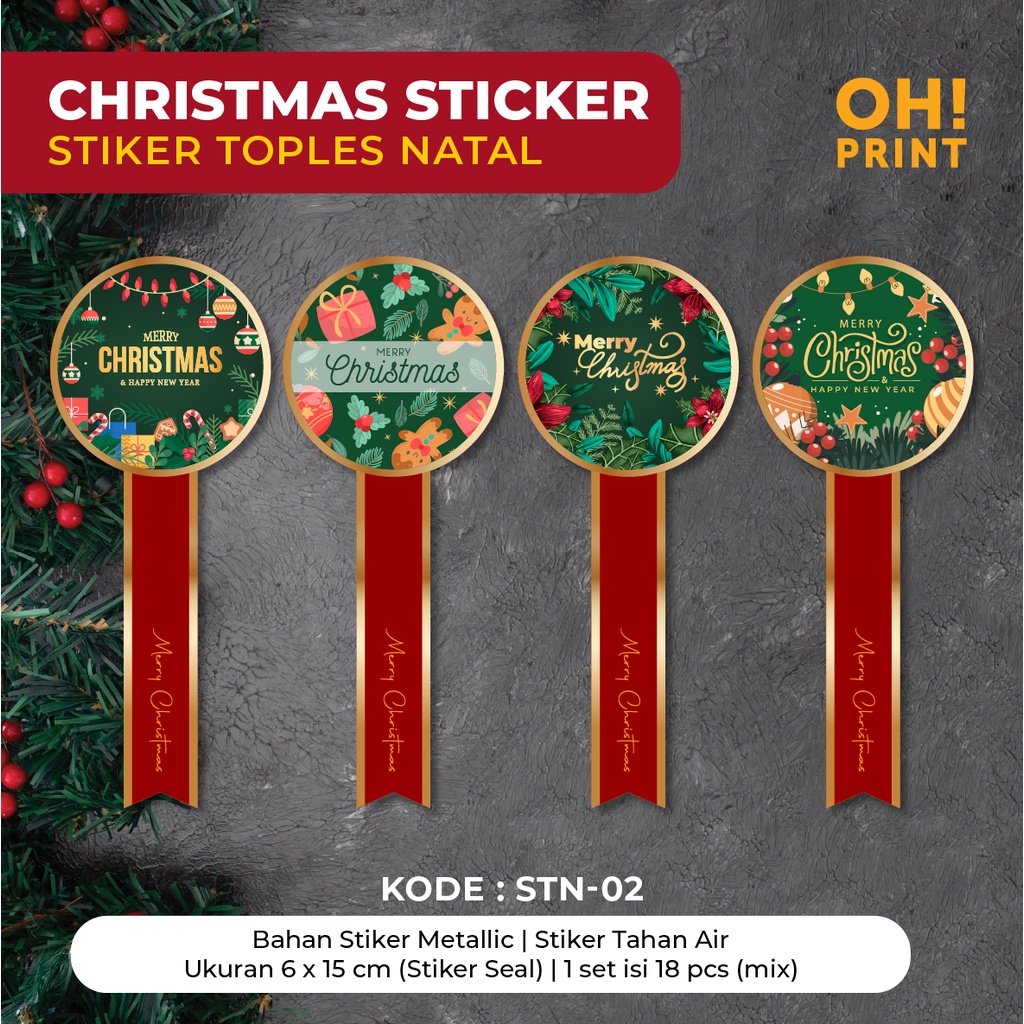 Jual Stiker Natal Stiker Toples Natal Christmas Sticker Stiker