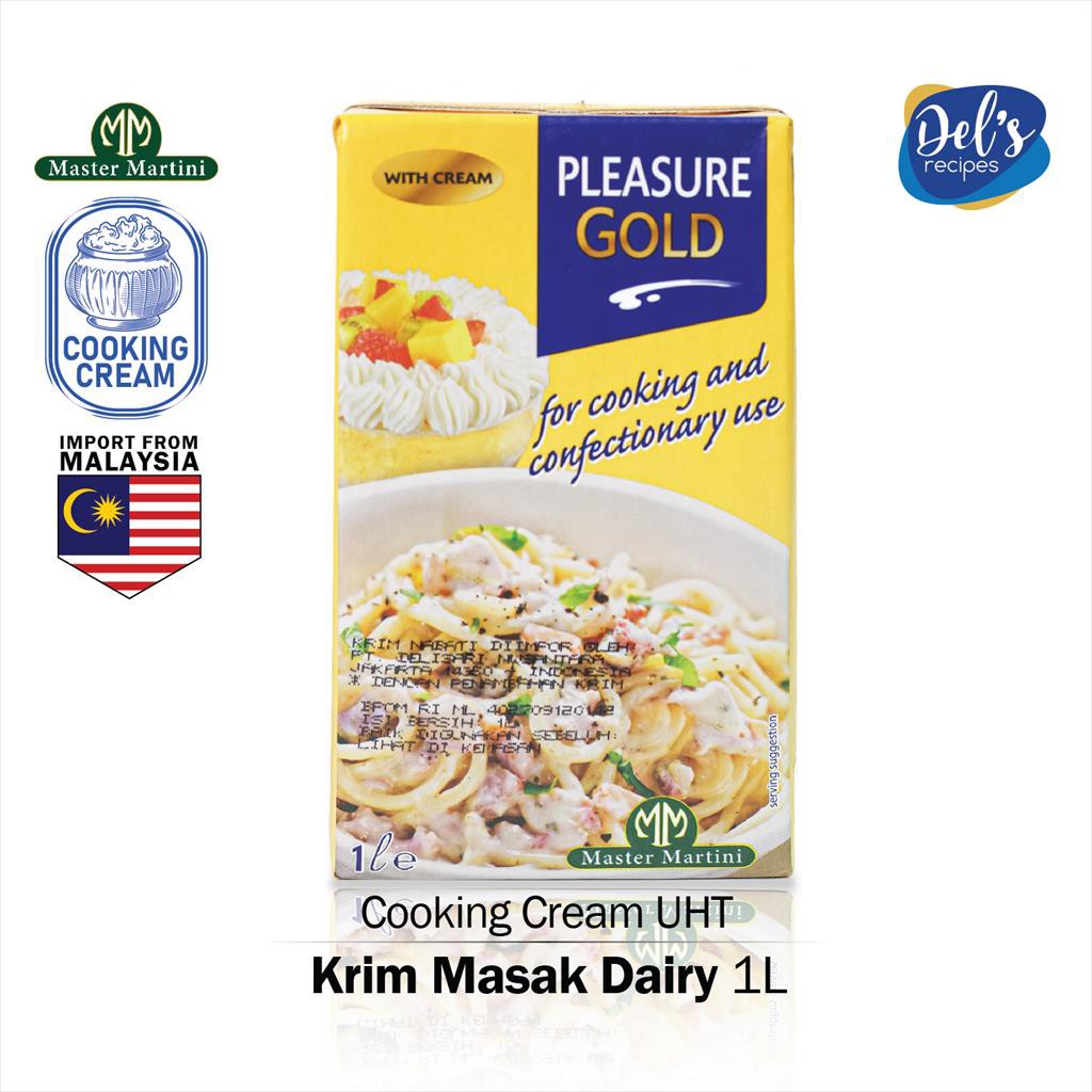 Krim Masak dairy serbaguna Cooking Cream UHT Pleasure Gold 1 L