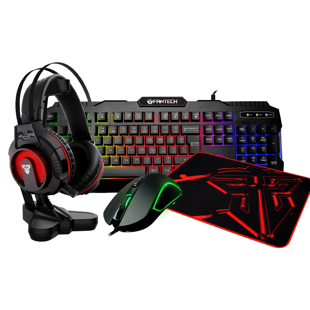 Jual Gaming Gear Combo Keyboard Mouse Headset Mousepad Fantech P51 | Shopee Indonesia
